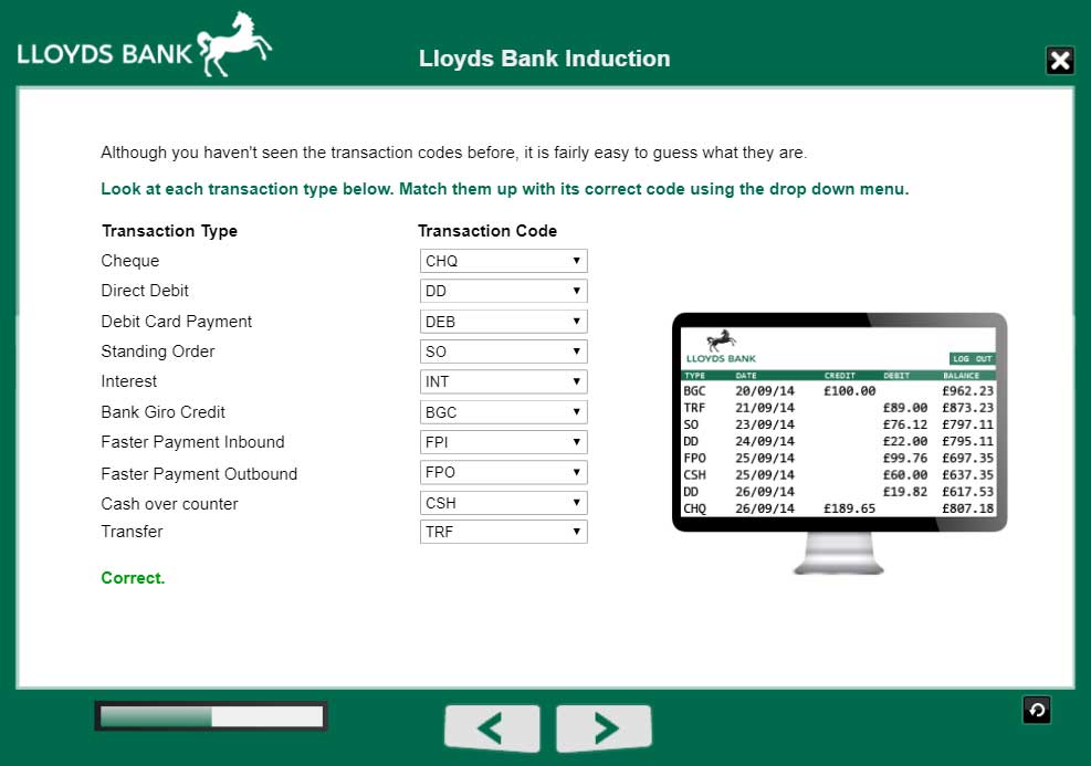 lloyds bank induction elearning