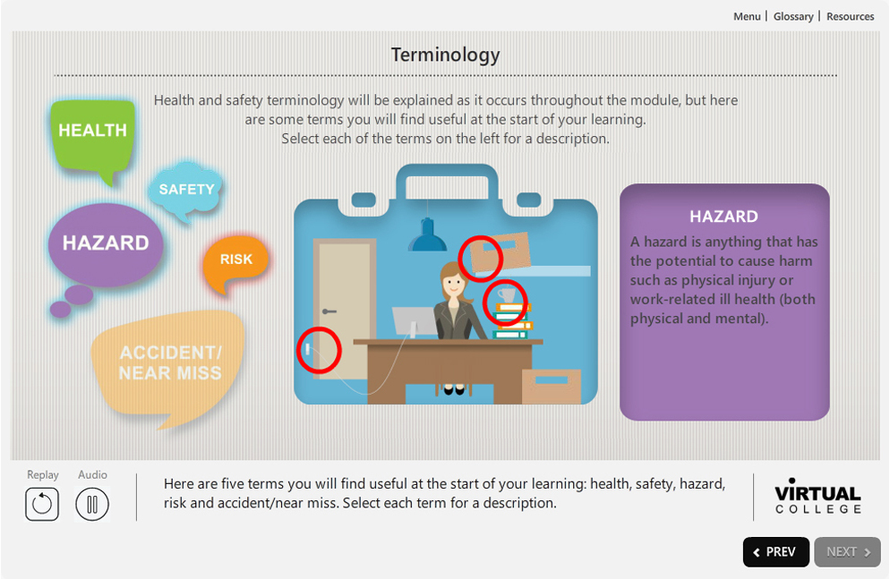 virtual college health and safety