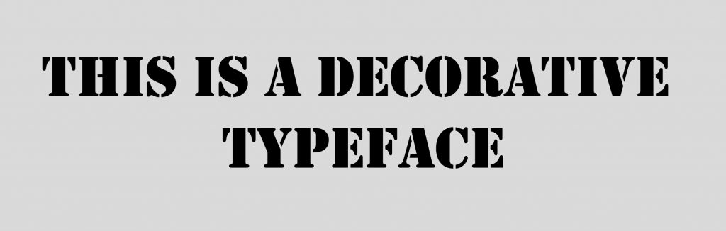 Decorative Typeface
