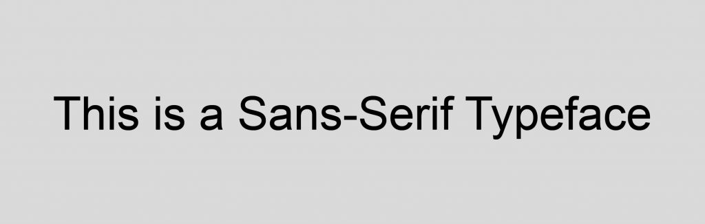 Sans Serif Typeface