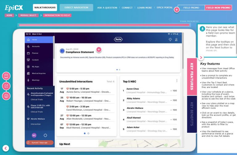 Pharma software system simulation training example