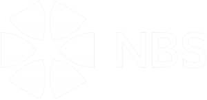 NBS logo in white