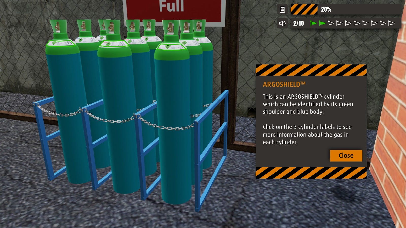 Compressed gas safety training