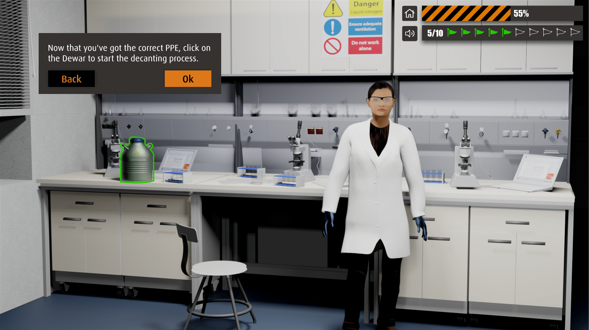 PPE and cryogenics training