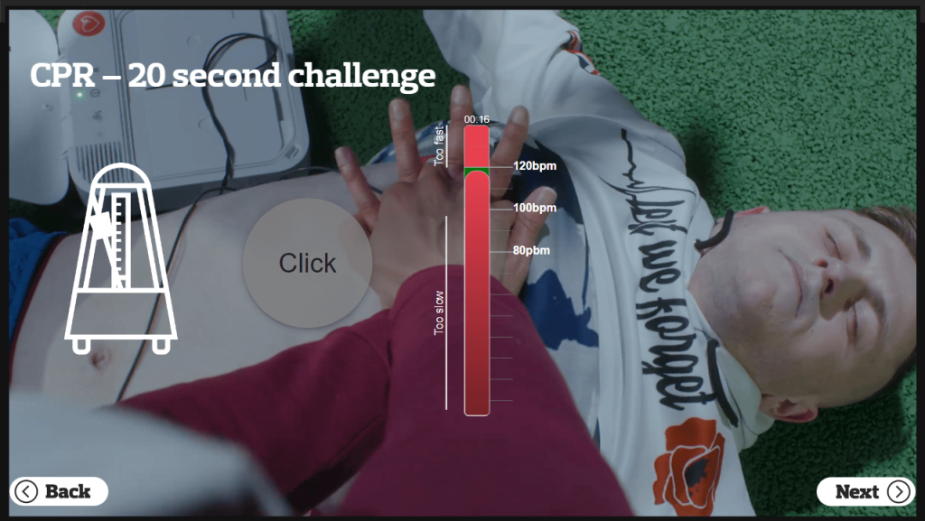 CPR 20 second challenge